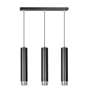 Lampa wisząca Kibo czarny/chrom 3x GU10 - Emibig