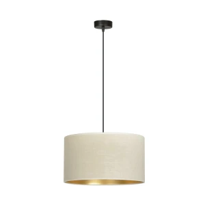 Lampa wisząca Hilde czarny / klosz biały 1x E27 - Emibig