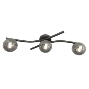 Lampa sufitowa Opus czarny / klosz grafitowy 3x E14 - Emibig