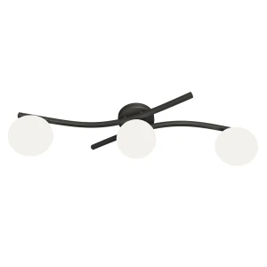 Lampa sufitowa Opus czarny / klosz biały 3x E14 - Emibig