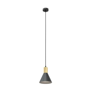 Lampa wisząca Rosa czarny, złoty 1x E27 - Emibig