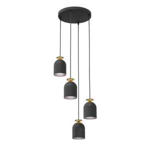 Lampa wisząca Target czarny 4x E27 - Emibig