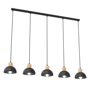 Lampa wisząca Seco czarny 5x E27 - Emibig