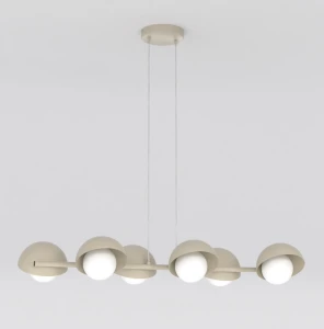 Lampa wisząca Boom mocha / klosz biały 6x G9 - Emibig