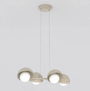 Lampa wisząca Boom mocha / klosz biały 4x G9 - Emibig
