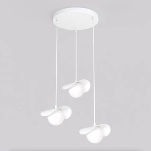 Lampa wisząca Ritual czarny / klosz biały 3x G9 - Emibig