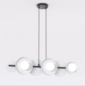 Lampa wisząca Model szary / klosz biały 6x G9 - Emibig