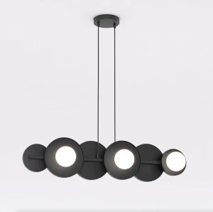 Lampa wisząca Model czarny / klosz biały 6x G9 - Emibig
