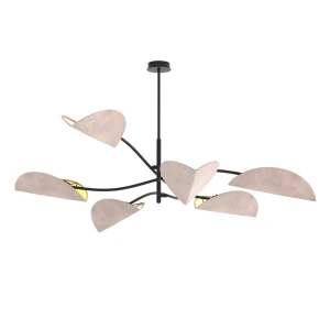 Lampa sufitowa LOTUS 6 BL GRAY 6xE14 czarno-szara 1462/6 Emibig