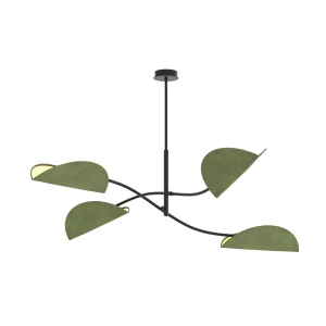 Lampa sufitowa LOTUS 4 BL GREEN 4xE14 czarno-zielona 1461/4 Emibig