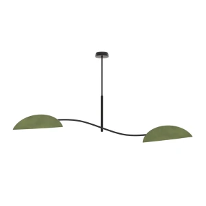 Lampa sufitowa LOTUS 2 BL GREEN 2xE14 czarno-zielona 1461/2 Emibig
