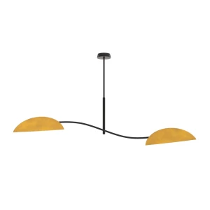 Lampa sufitowa LOTUS 2 BL MUSTARD 2xE14 pomarańczowo-czarna 1460/2 Emibig