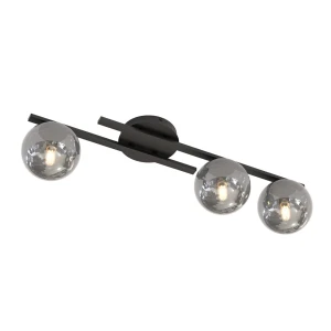 Lampa wisząca Kairo czarny / klosz grafitowy 3x E14 - Emibig