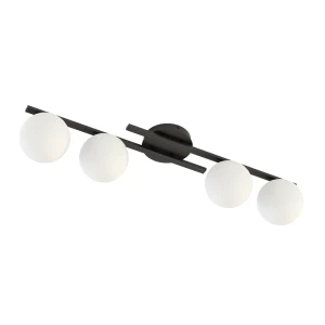 Lampa wisząca Kairo czarny / klosz biały 4x E14 - Emibig
