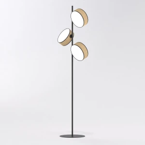 Lampa podłogowa Drumz czarny, brązowy 3x E14 - Emibig