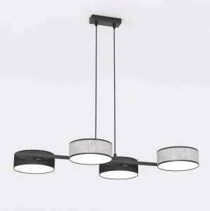 Lampa wisząca Drumz czarny, szary 4x E14 - Emibig