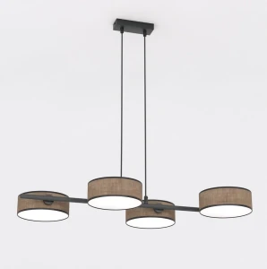 Lampa wisząca Drumz czarny, brązowy 4x E14 - Emibig