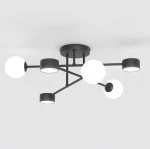 Lampa sufitowa HOLON 6 BLACK 6xG9/GX53 czarno-biała 1558/6 Emibig
