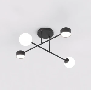 Lampa sufitowa HOLON 4 BLACK 4xG9/GX53 czarno-biała 1558/4 Emibig