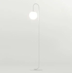 Lampa stojąca FLOR LP1 BL WHITE 1xE14 biała 1498/LP1 Emibig