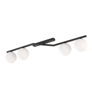 Lampa sufitowa NATON 4 BL OPAL 4xG9 biało-czarna 1508/4 Emibig
