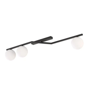 Lampa sufitowa NATON 3 BL OPAL 3xG9 czarno-biała 1508/3 Emibig