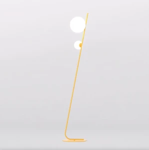 Lampa podłogowa Tatu pomarańczowy / klosz biały 2x G9 - Emibig