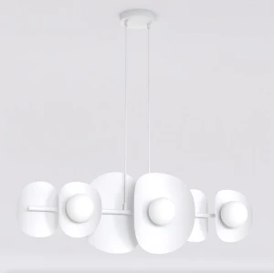 Lampa wisząca Elementi biały 6x G9 - Emibig