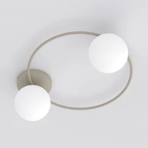 Lampa sufitowa SOPRA 2 MOKKA OPAL 2xE14 beżowa 1633/2 Emibig