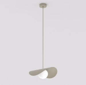 Lampa wisząca Ritual beżowy / klosz biały 1x G9 - Emibig
