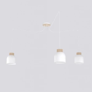 Lampa wisząca Kru biały 3x E27 - Emibig