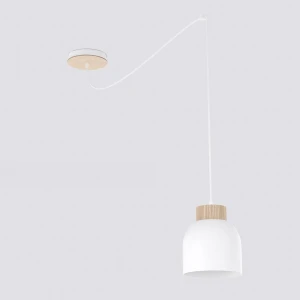 Lampa wisząca Kru biały 1x E27 - Emibig