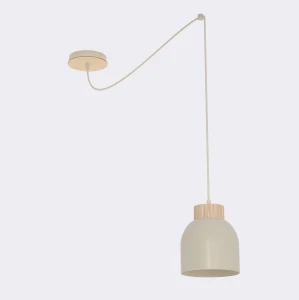 Lampa wisząca Kru beżowy 1x E27 - Emibig