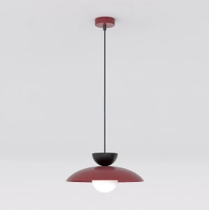 Lampa wisząca Mulan burgundowy / klosz biały 1x G9 - Emibig