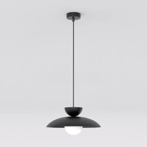 Lampa wisząca Mulan czarny / klosz biały 1x G9 - Emibig