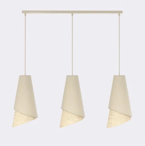 Lampa wisząca Moda czarny / klosz brązowy 3x E27 - Emibig