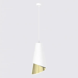 Lampa wisząca Moda biały / klosz złoty 1x E27 - Emibig