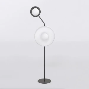 Lampa stojąca KISS LP2 BL WHITE 2xG9 czarno-brązowo-beżowa 1609/LP2 Emibig