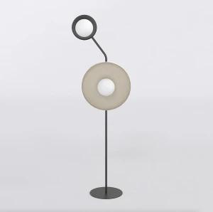 Lampa stojąca KISS LP2 BL MOKKA 2xG9 czarno-brązowo-beżowa 1608/LP2 Emibig