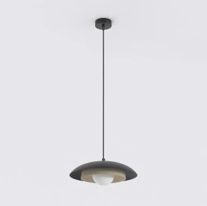 Lampa wisząca Skin czarny / klosz biały 1x G9 - Emibig