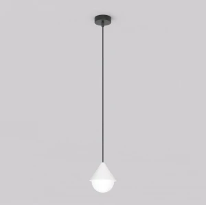 Lampa wisząca Giro czarny / klosz biały 1x G9 - Emibig