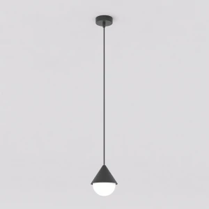 Lampa wisząca Giro czarny / klosz biały 1x G9 - Emibig