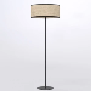 Lampa podłogowa Eco czarny / klosz brązowy 1x E27 - Emibig