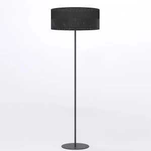 Lampa podłogowa Karbon czarny 1x E27 - Emibig