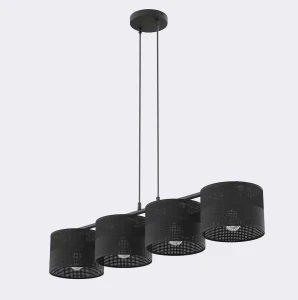 Lampa wisząca Karbon czarny 4x E27 - Emibig
