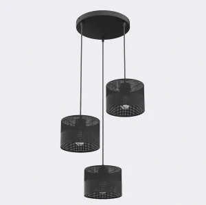 Lampa wisząca Karbon czarny 3x E27 - Emibig