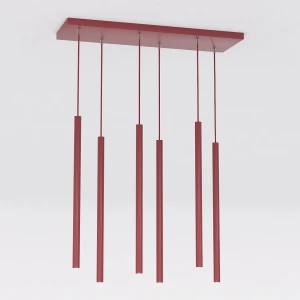 Lampa wisząca Selter burgundowy 6x G9 - Emibig