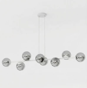 Lampa wisząca Magnus szary / klosz graphite 8x E14 - Emibig