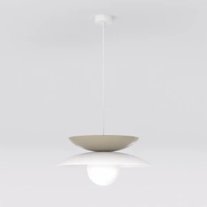 Lampa wisząca Nagoya czarny / klosz biały 1x G9 - Emibig