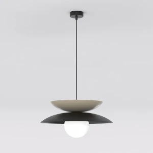 Lampa wisząca Nagoya czarny / klosz biały 1x G9 - Emibig